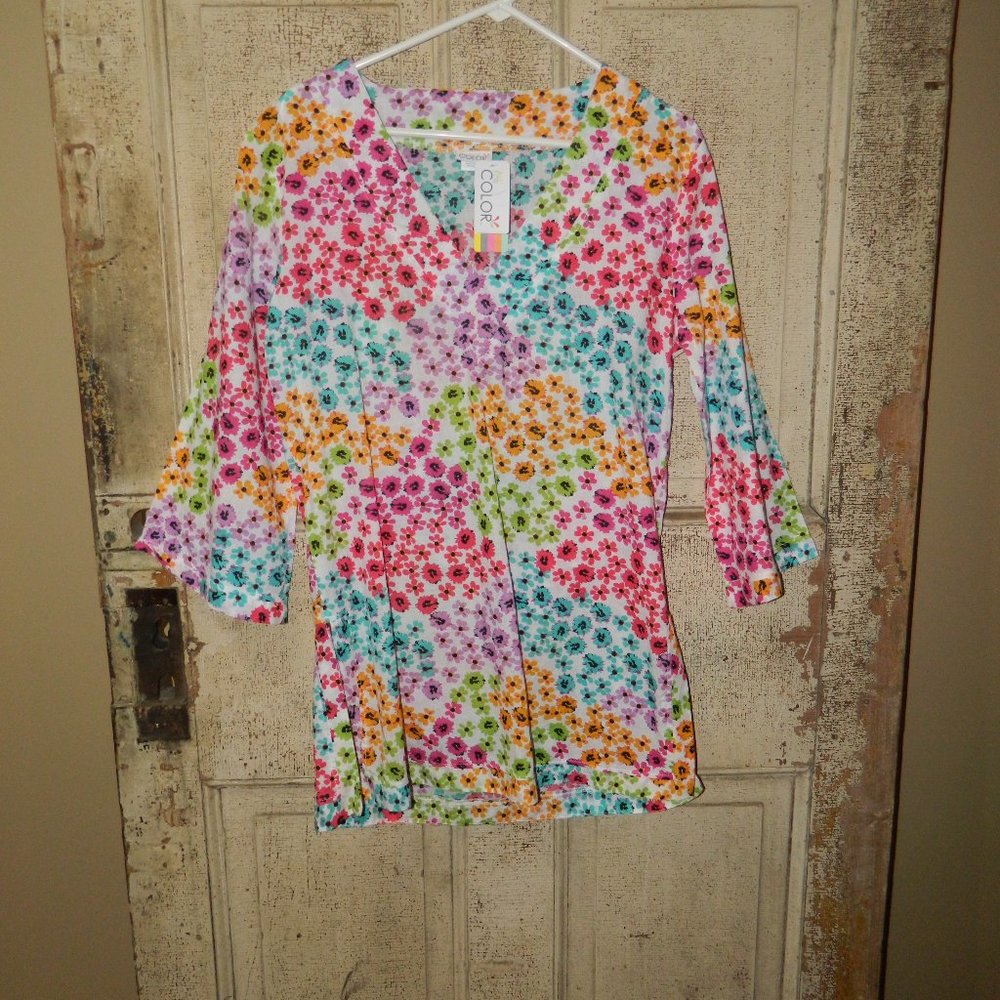 All For Color Boutique Tunic Size Large  (D2)